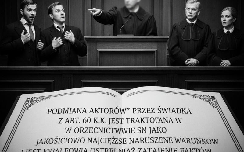 Podmiana aktorów w zeznaniach świadka&60